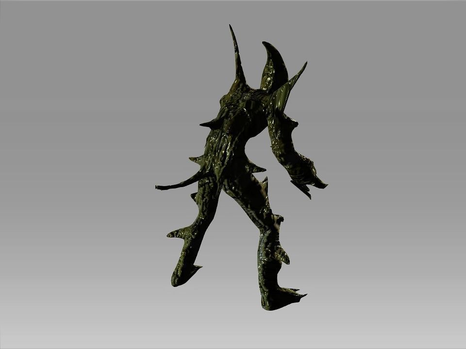 Freak of the swamp monster Low-poly 3D model_6