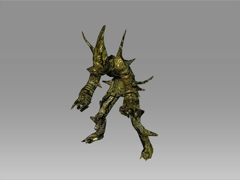 Freak of the swamp monster Low-poly 3D model_40