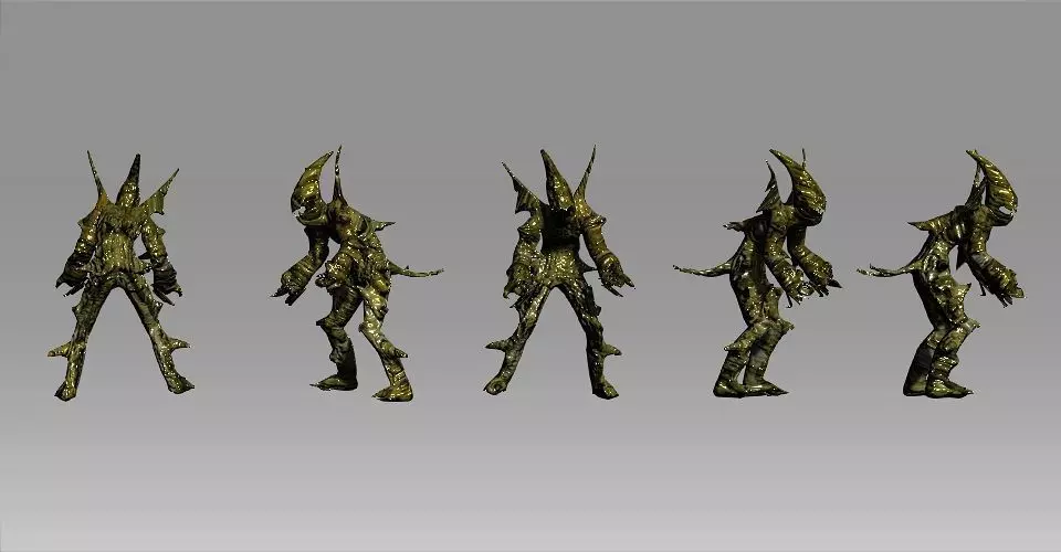 Freak of the swamp monster Low-poly 3D model_0