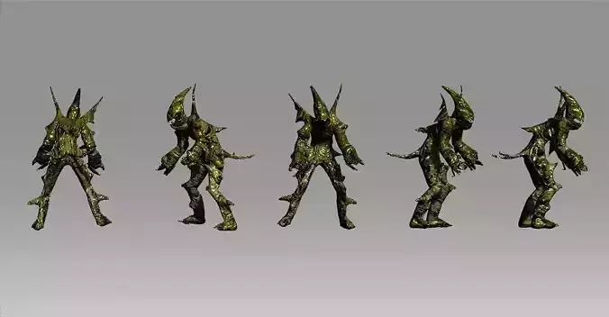 Freak of the swamp monster Low-poly 3D model