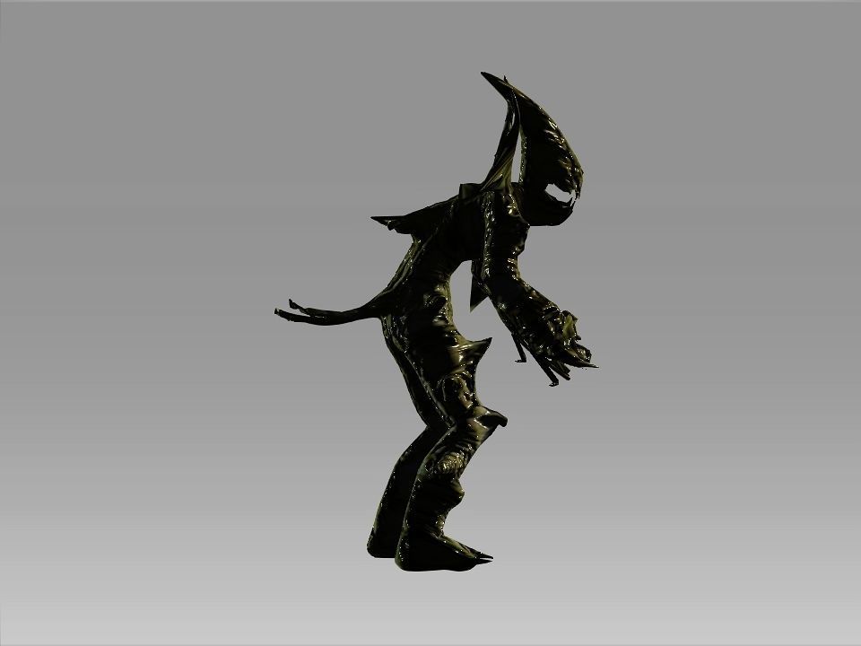 Freak of the swamp monster Low-poly 3D model_38