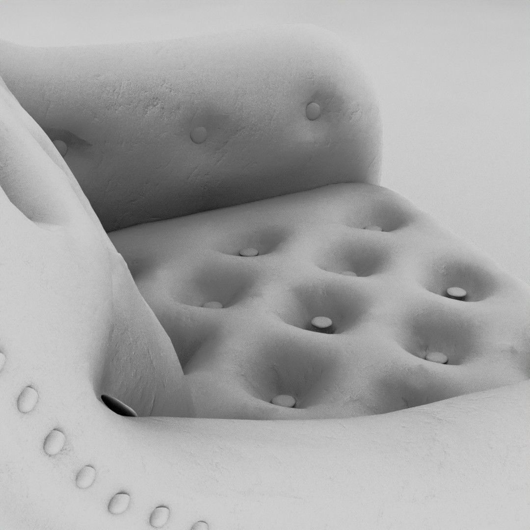 Leather Lounge Chair  3D model_17