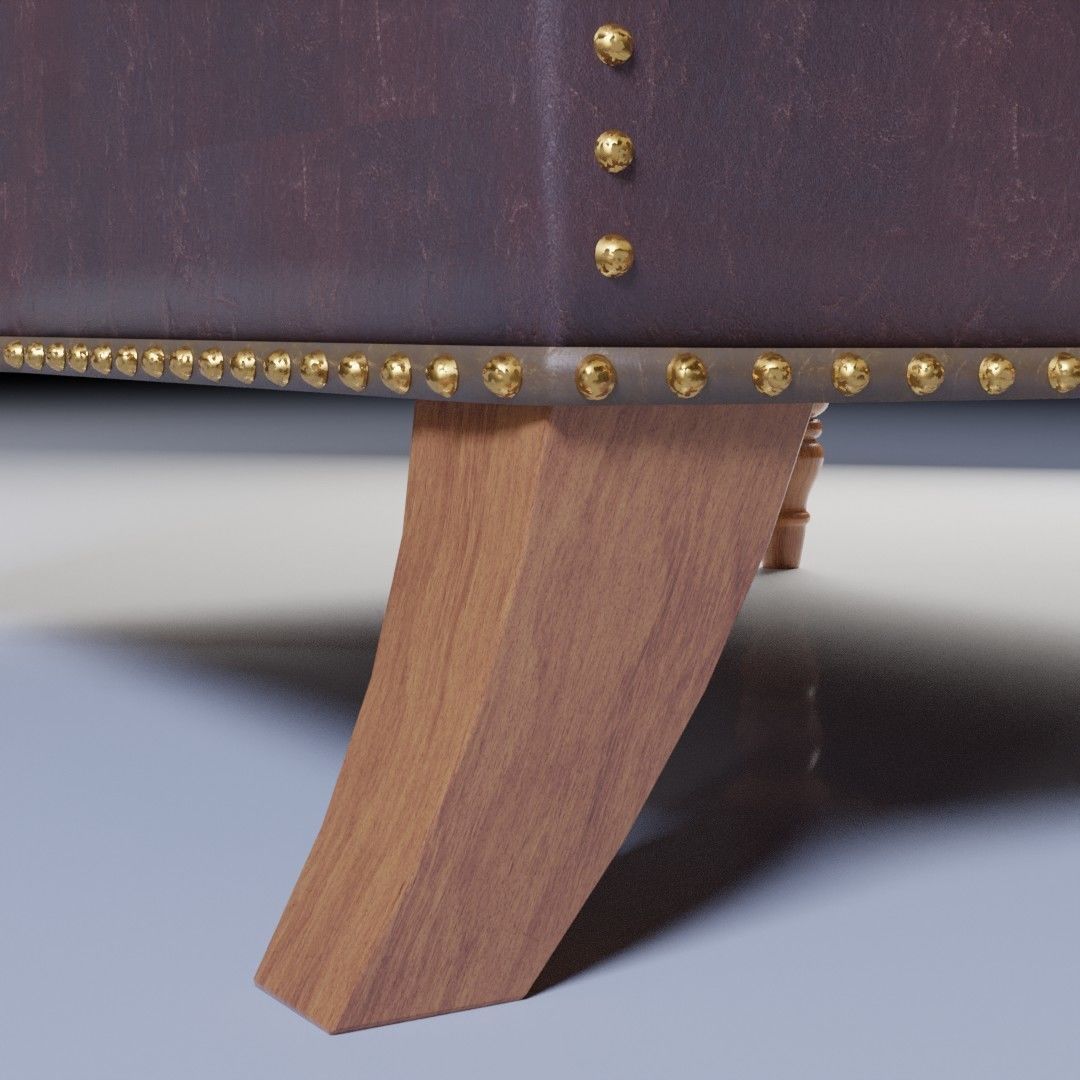 Leather Lounge Chair  3D model_4