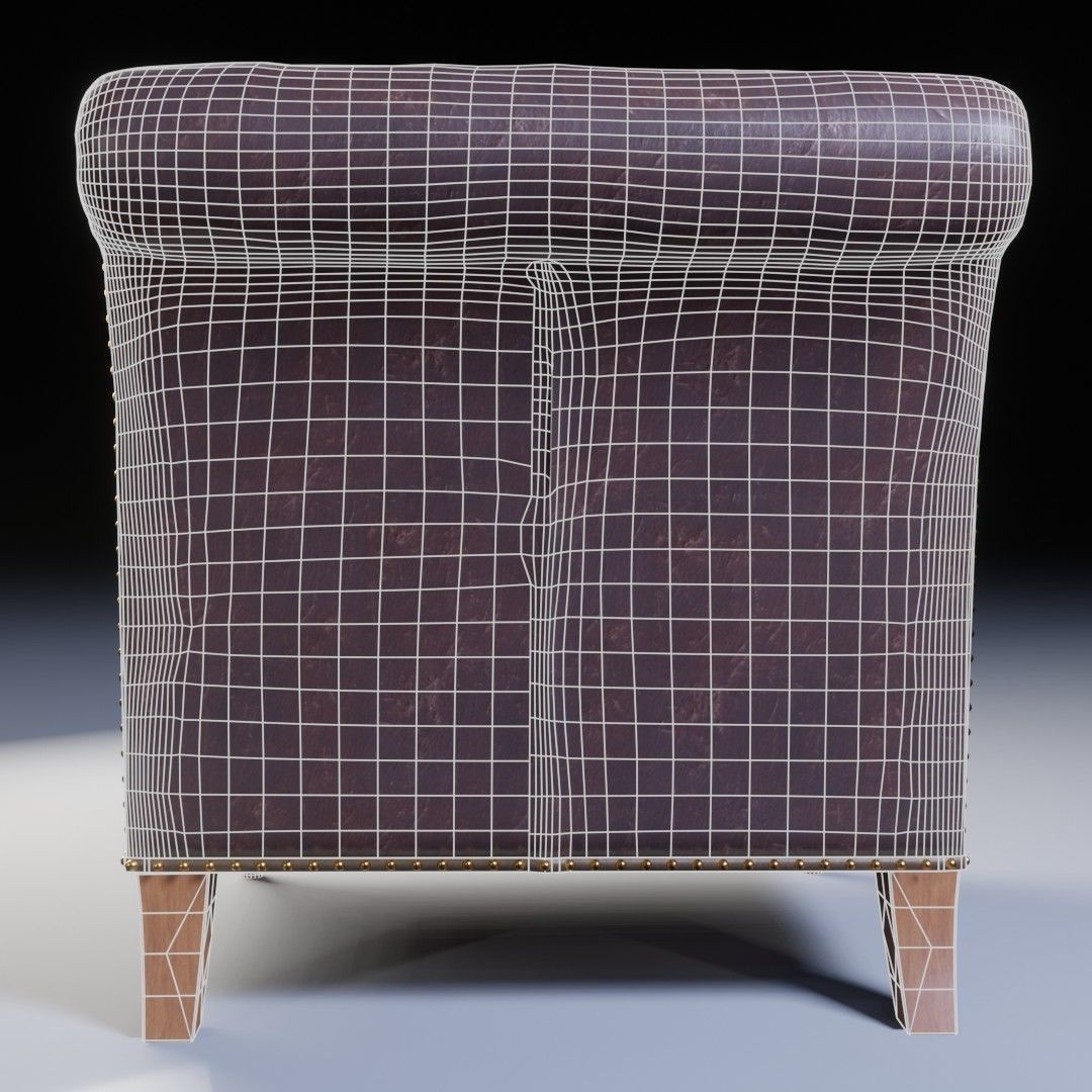 Leather Lounge Chair  3D model_21