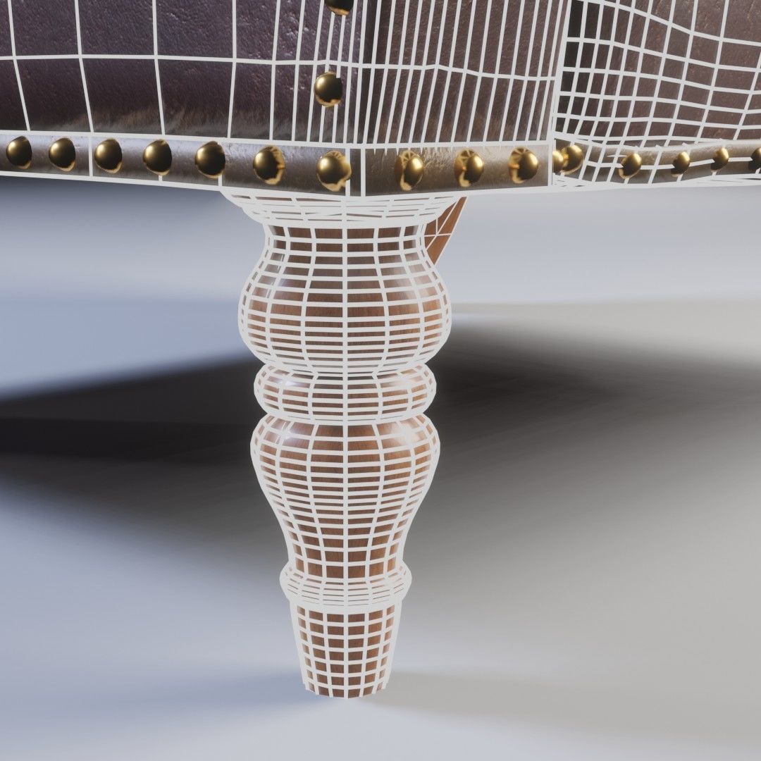 Leather Lounge Chair  3D model_23