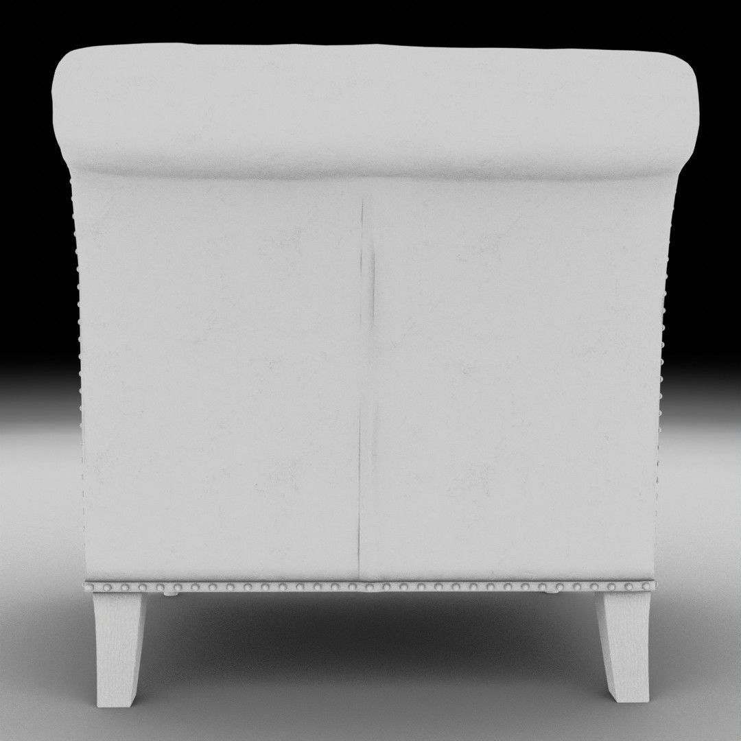 Leather Lounge Chair  3D model_12
