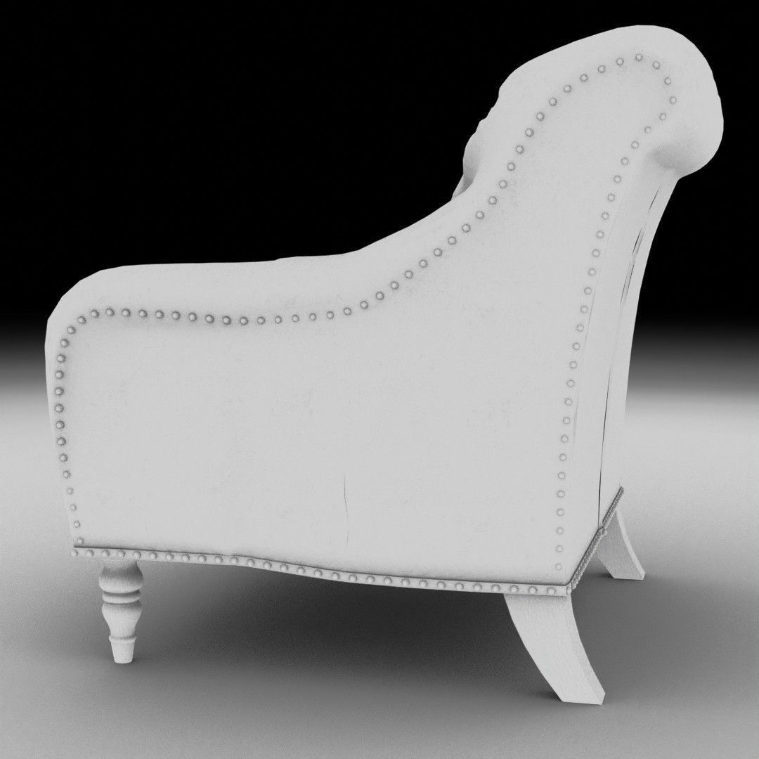 Leather Lounge Chair  3D model_11
