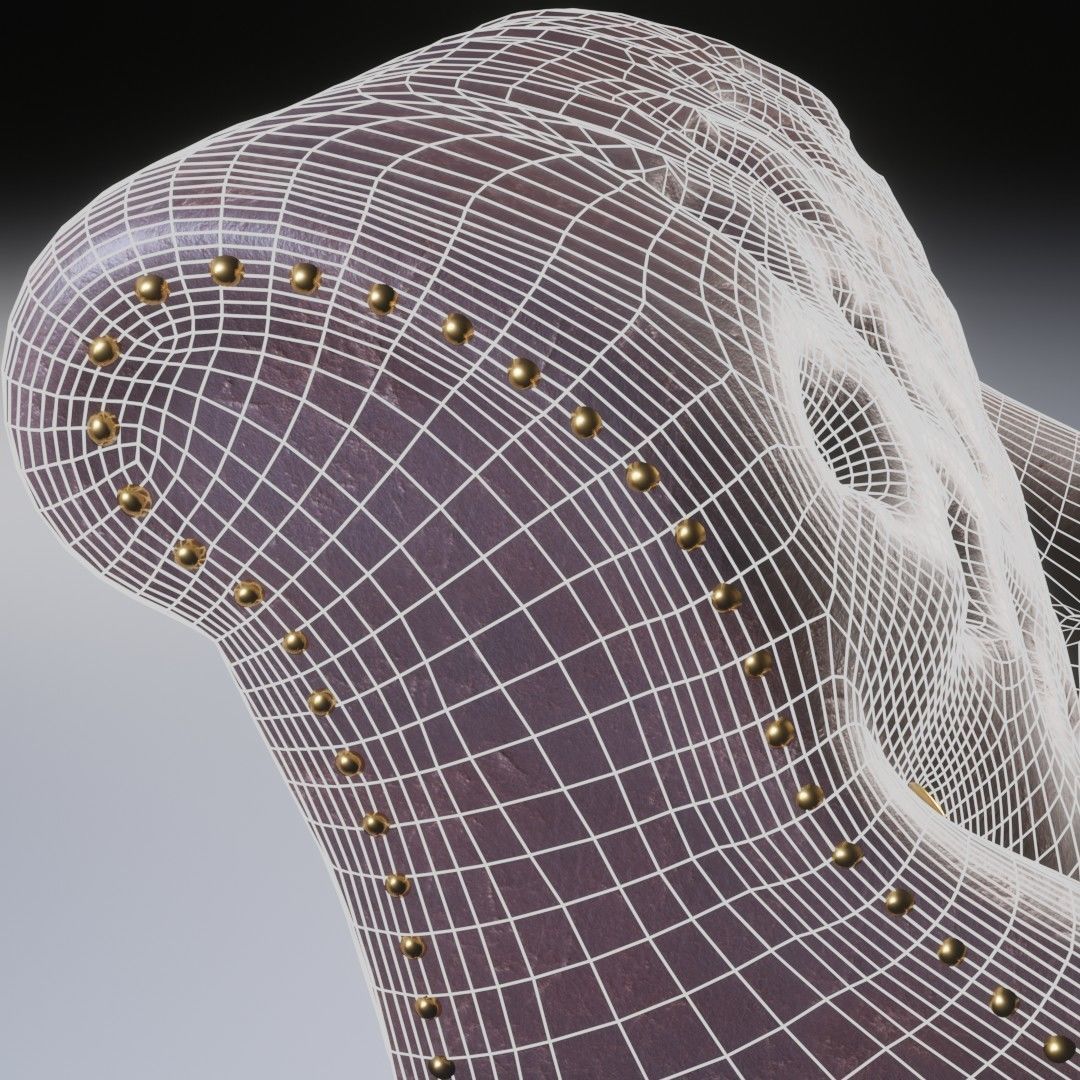 Leather Lounge Chair  3D model_25