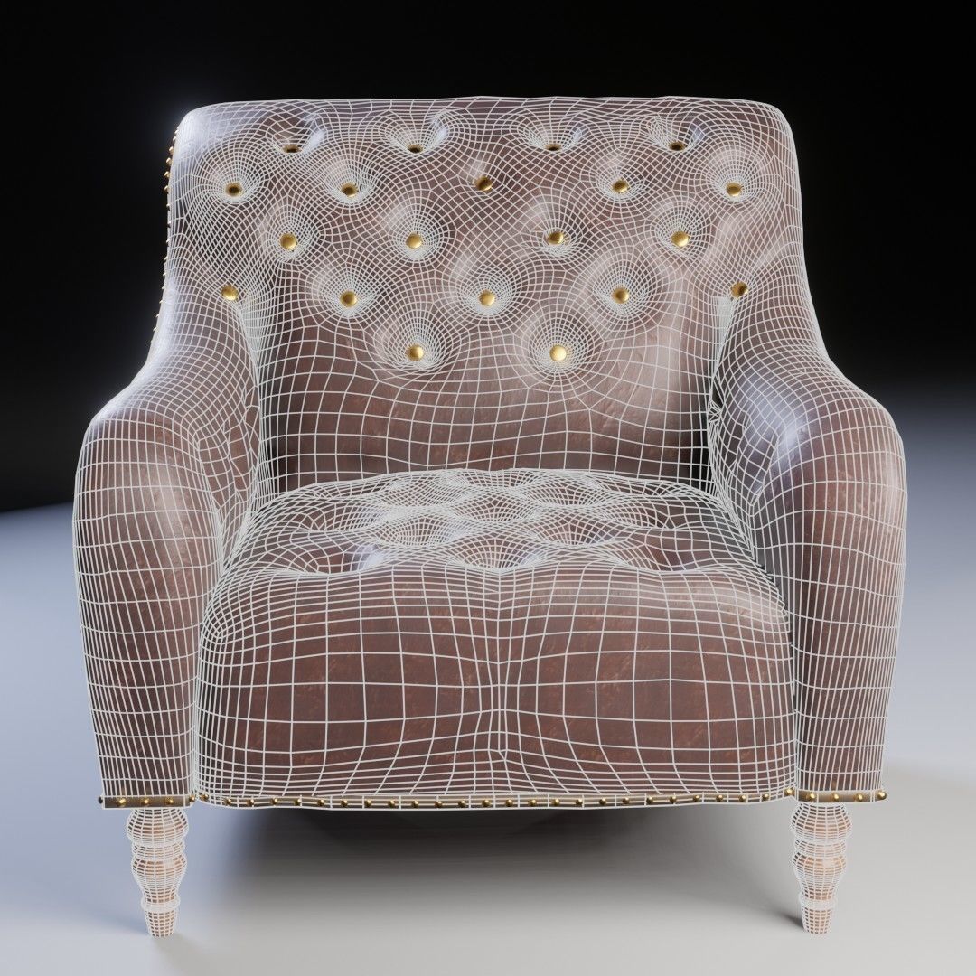 Leather Lounge Chair  3D model_18