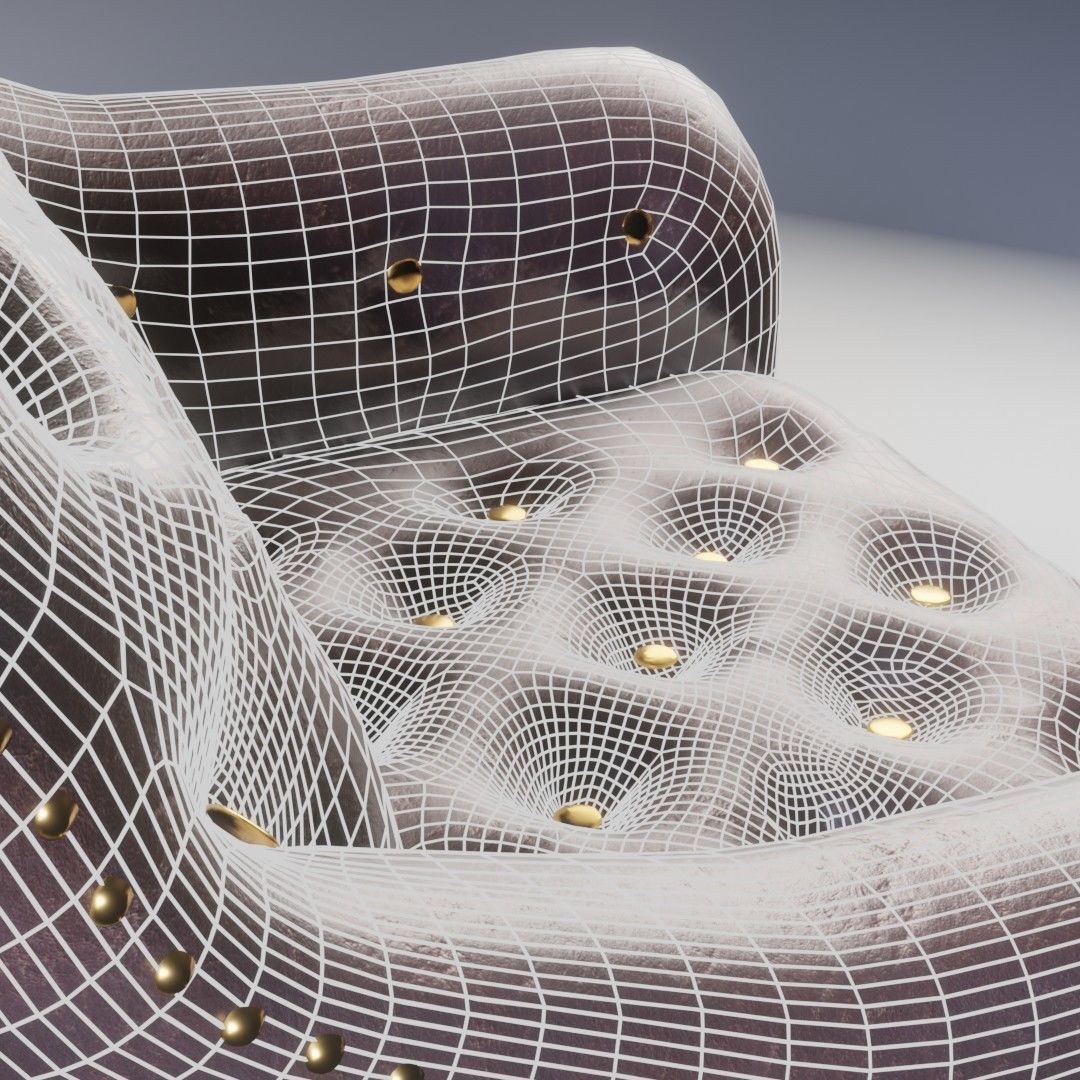 Leather Lounge Chair  3D model_26