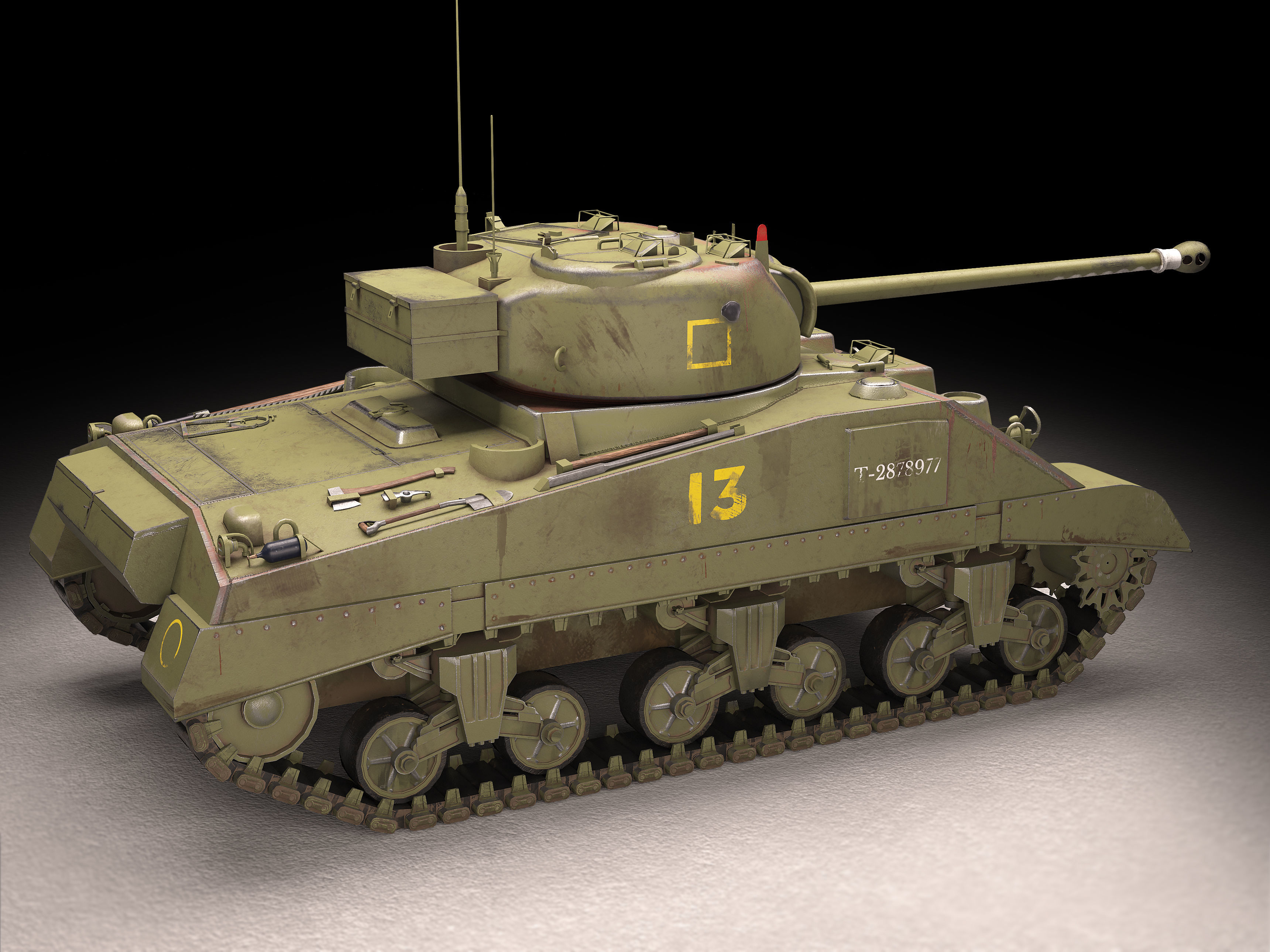 Sherman Firefly 3D model_2