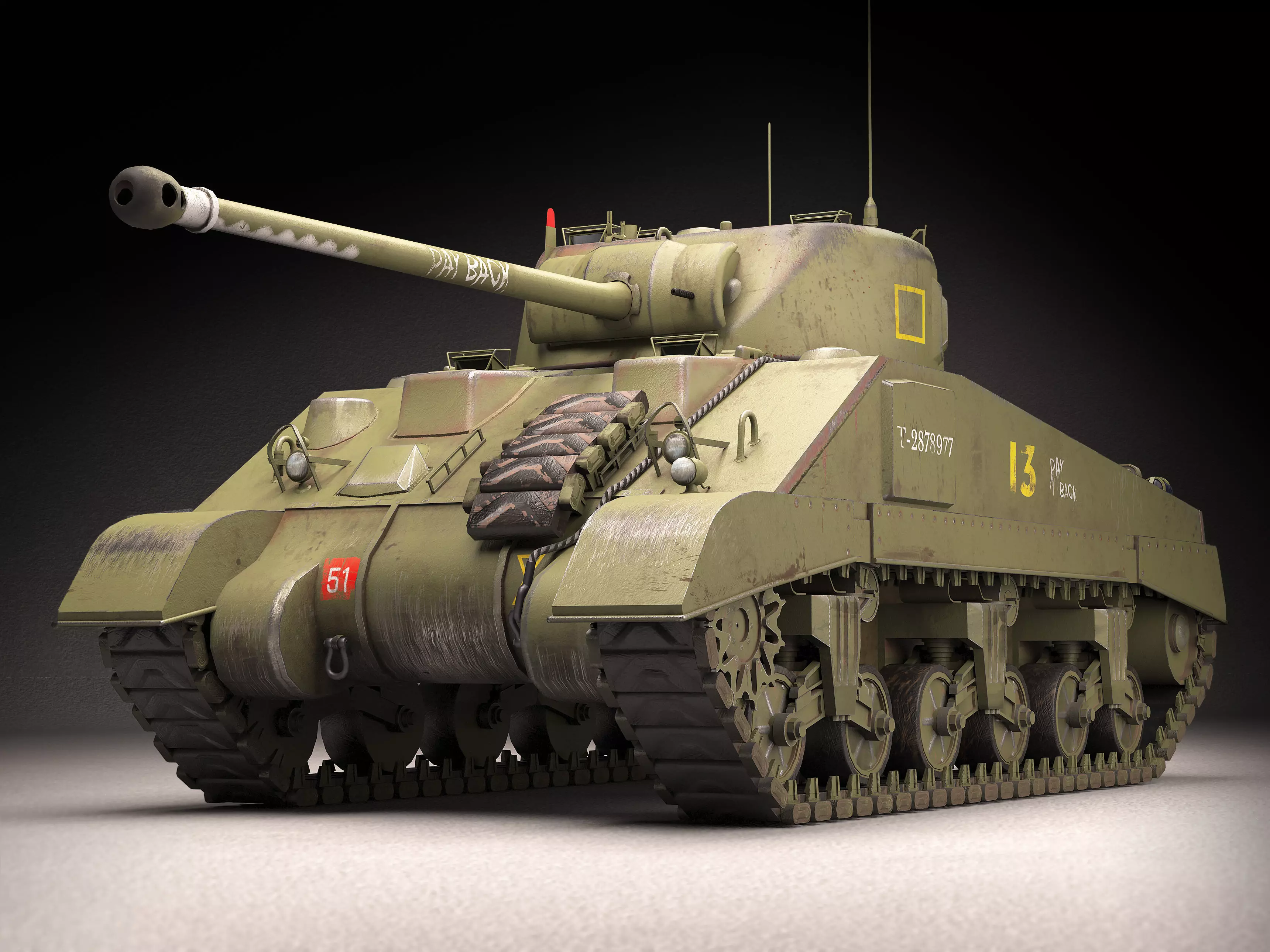 Sherman Firefly 3D model_0