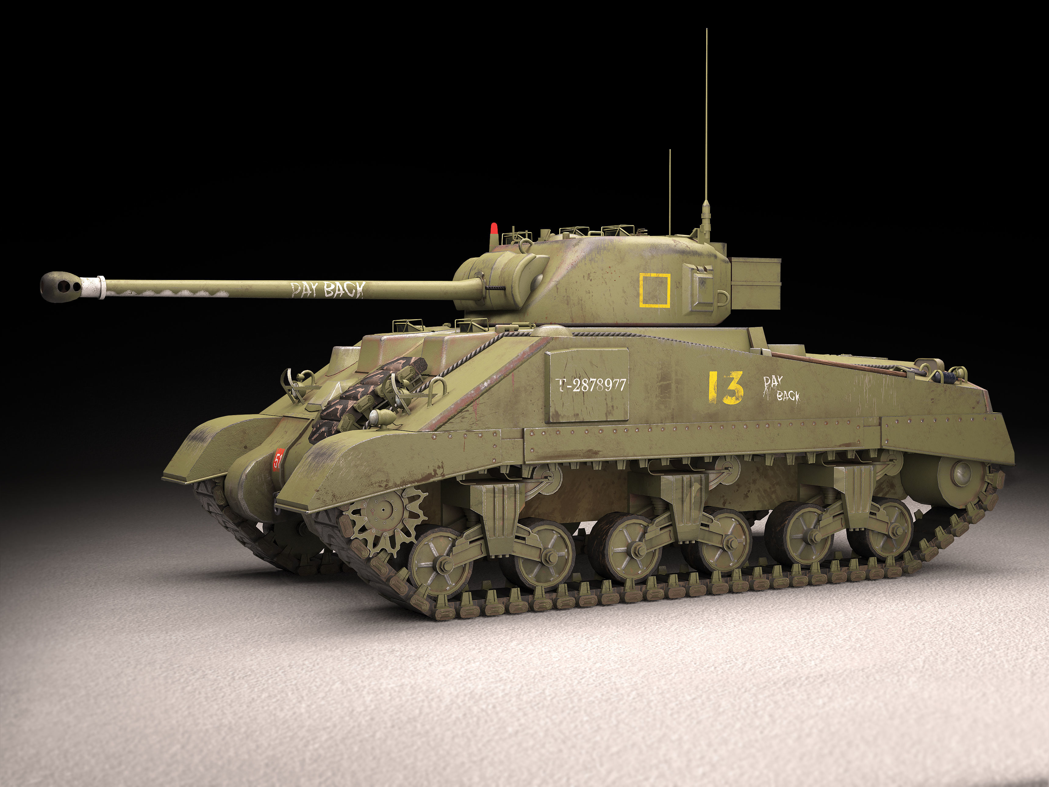 Sherman Firefly 3D model_3