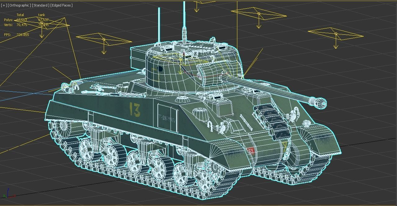 Sherman Firefly 3D model_5