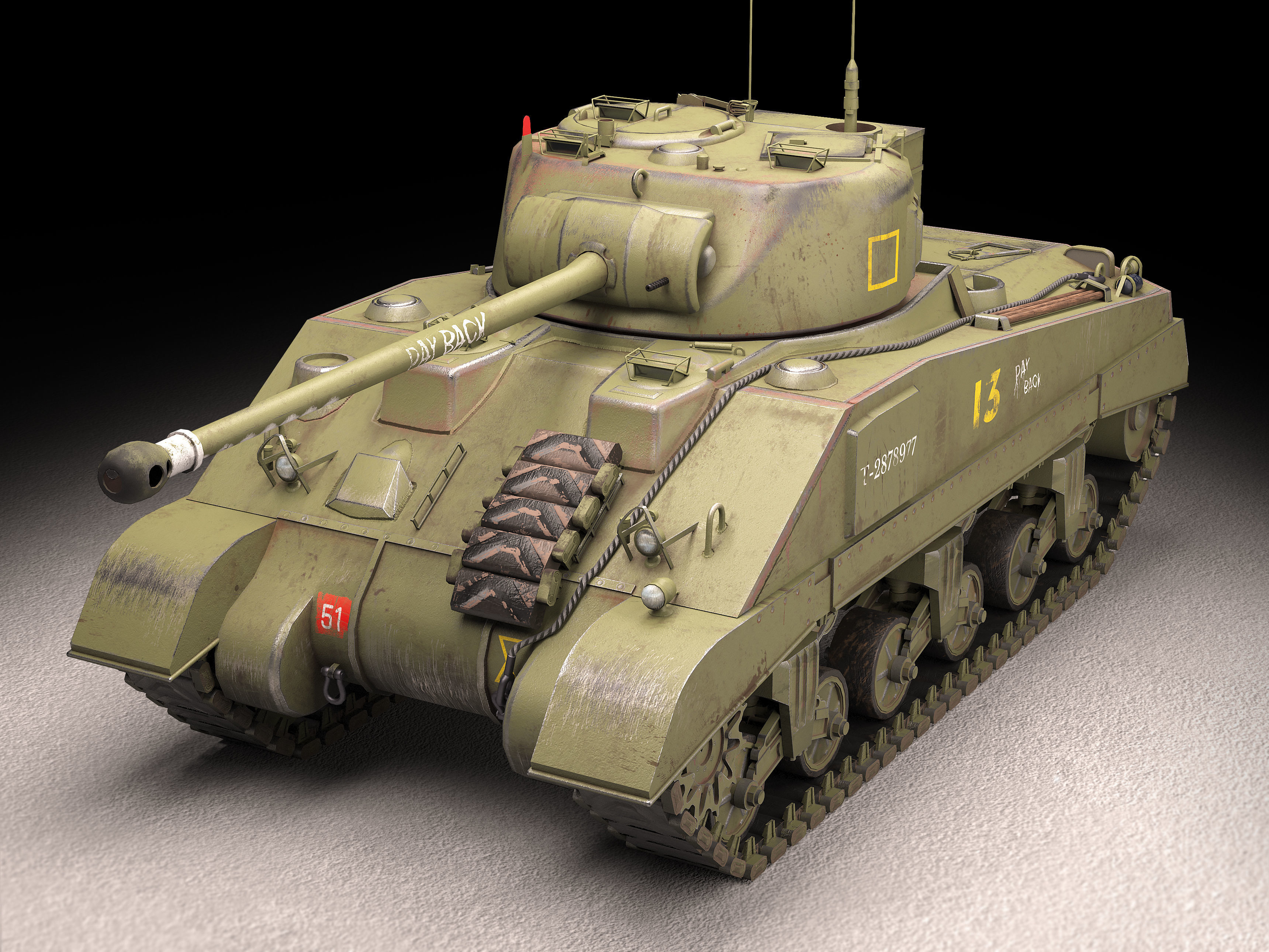Sherman Firefly 3D model_4