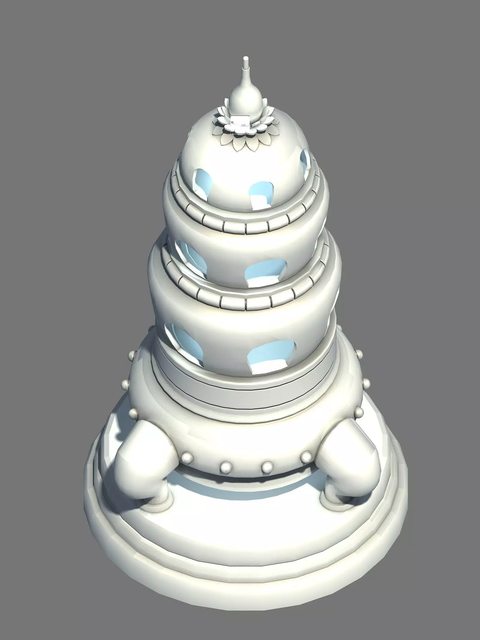 Architectural Complex - Imperial Palace - Incense Burner - Han 3D model_0