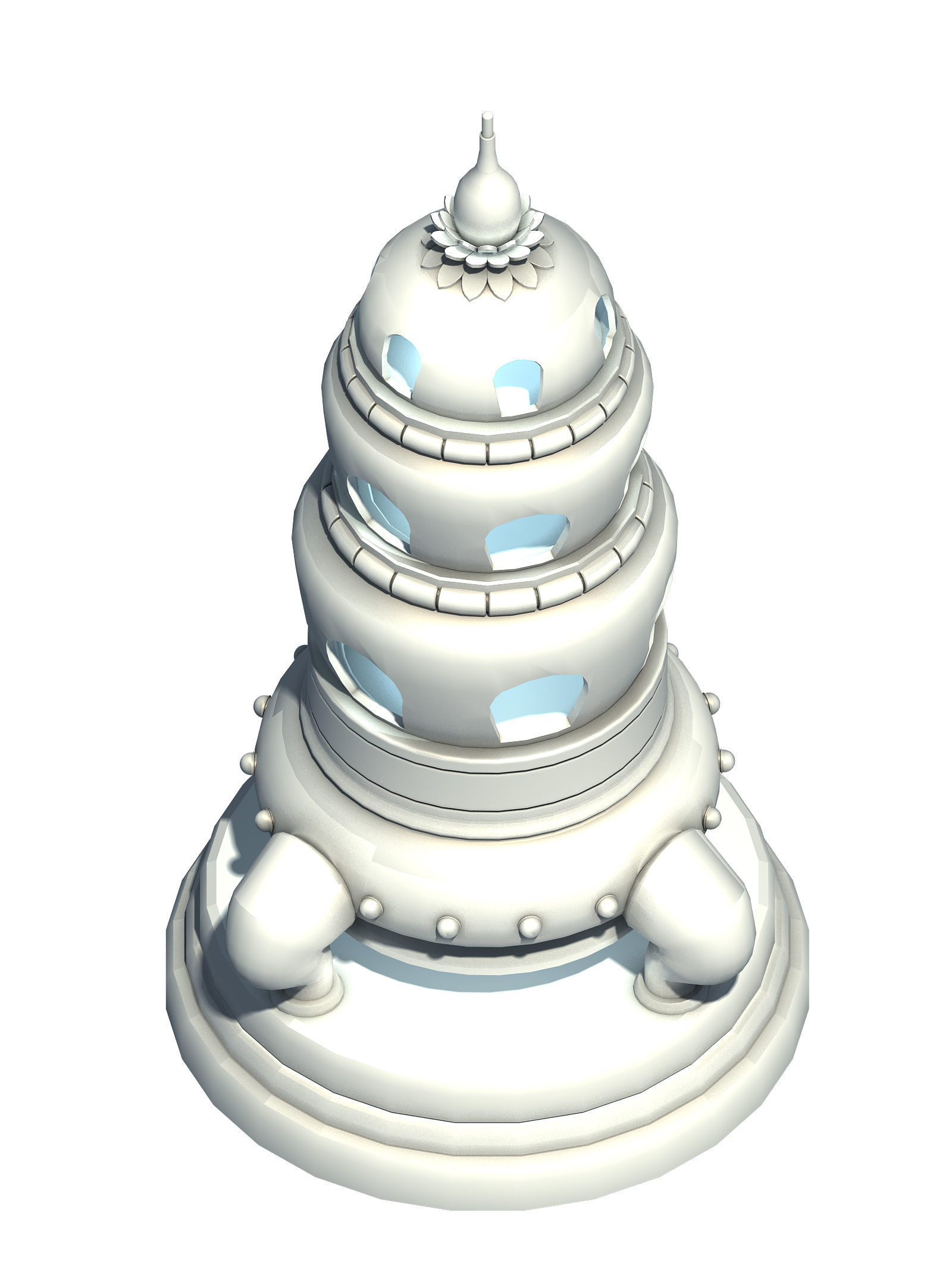 Architectural Complex - Imperial Palace - Incense Burner - Han 3D model_1