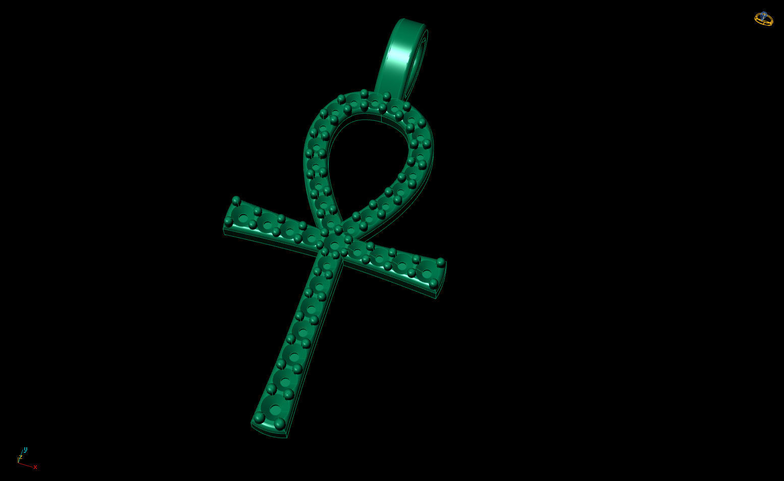 Ank cross 3D print model_4