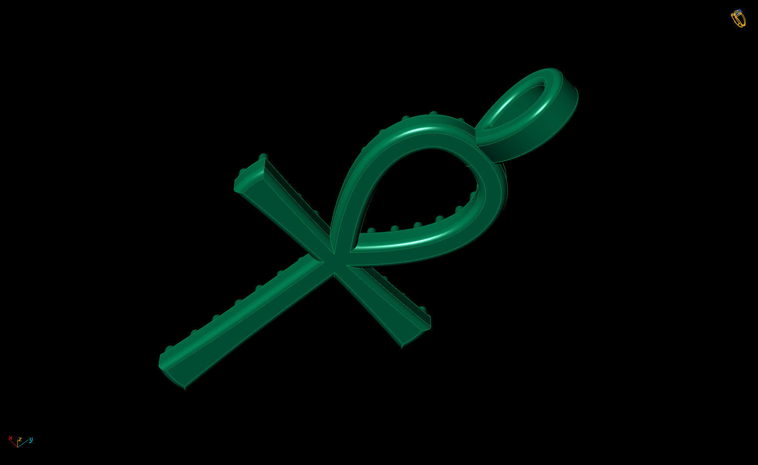 Ank cross 3D print model_3