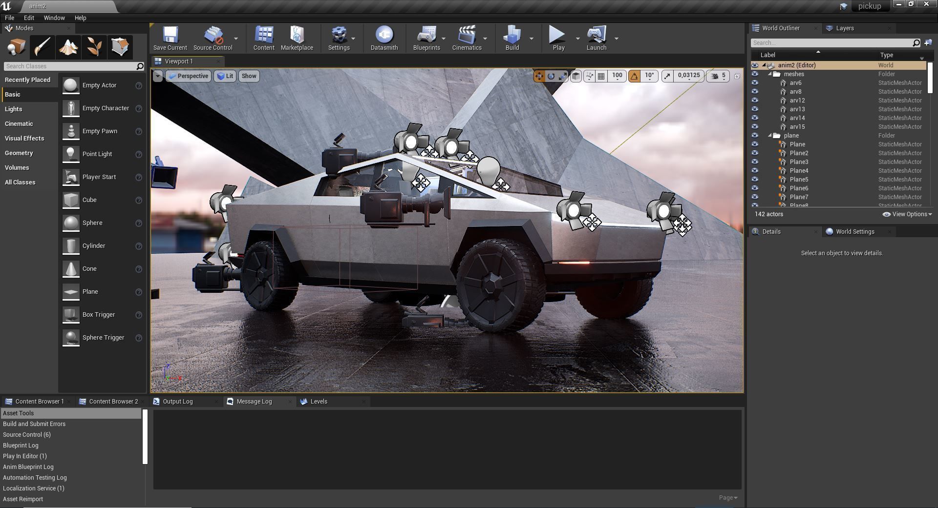 Cybertruck High Detailed Model with interior Low-poly 3D model_15