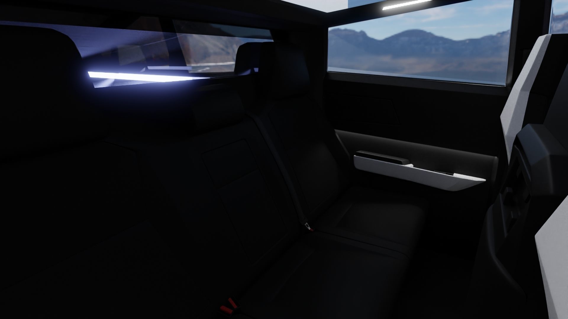 Cybertruck High Detailed Model with interior Low-poly 3D model_7