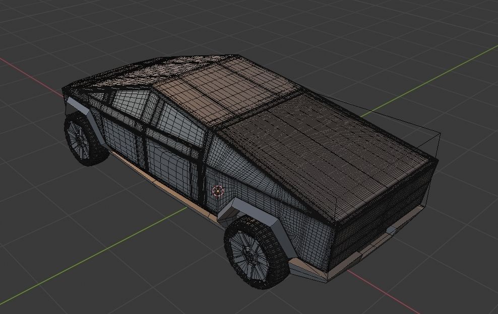 Cybertruck High Detailed Model with interior Low-poly 3D model_11