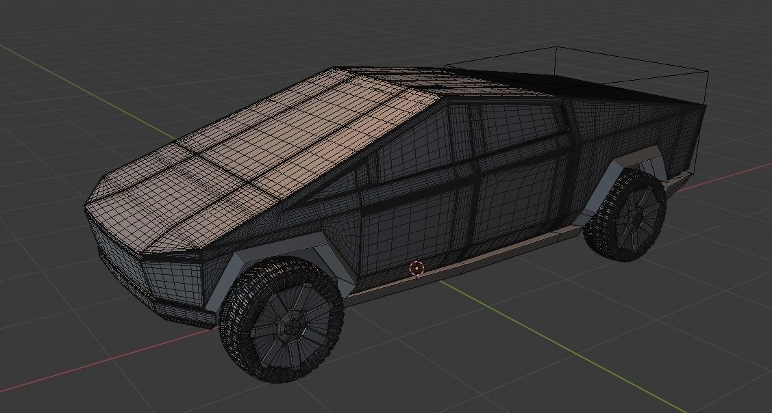 Cybertruck High Detailed Model with interior Low-poly 3D model_12