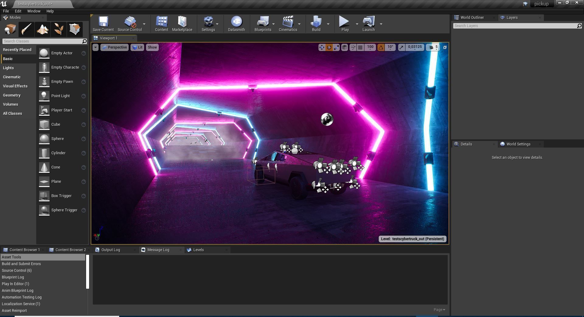 Cybertruck High Detailed Model with interior Low-poly 3D model_19