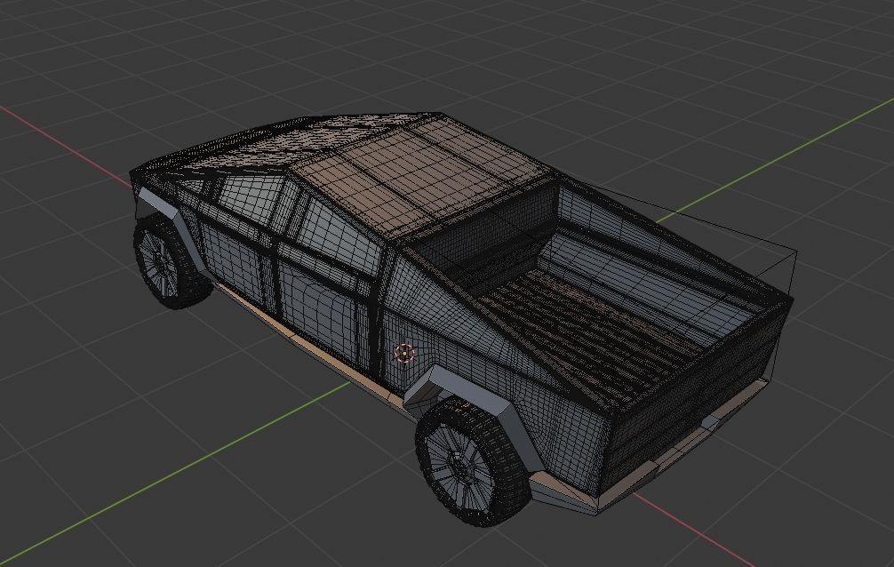Cybertruck High Detailed Model with interior Low-poly 3D model_10