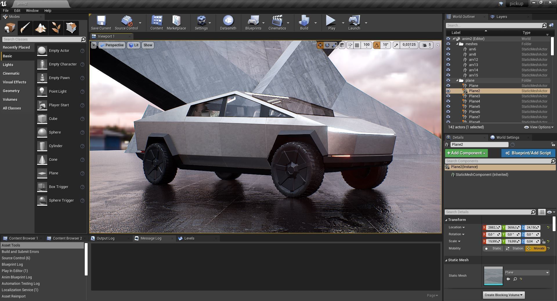 Cybertruck High Detailed Model with interior Low-poly 3D model_14