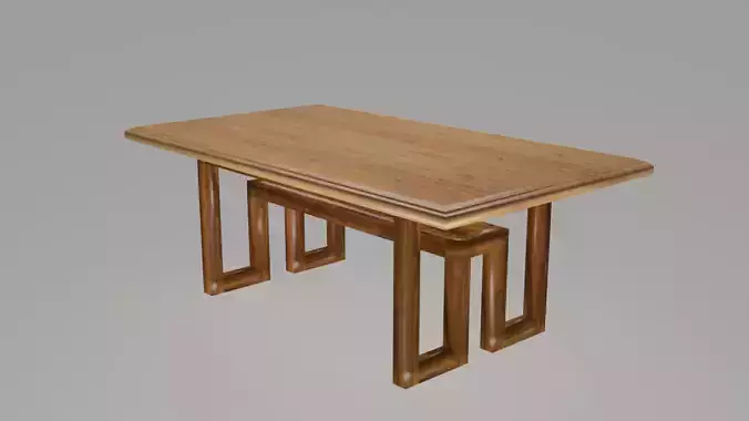 Modern wooden dining table