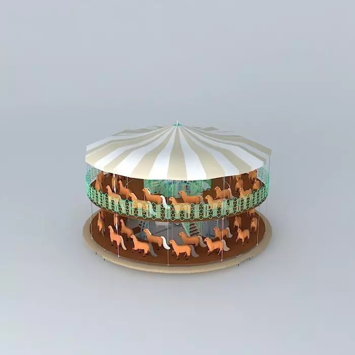 Merry-go-round carousel Free 3D model