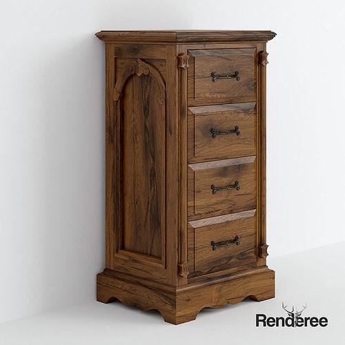Victorian Old Brown  Set 3D model 7