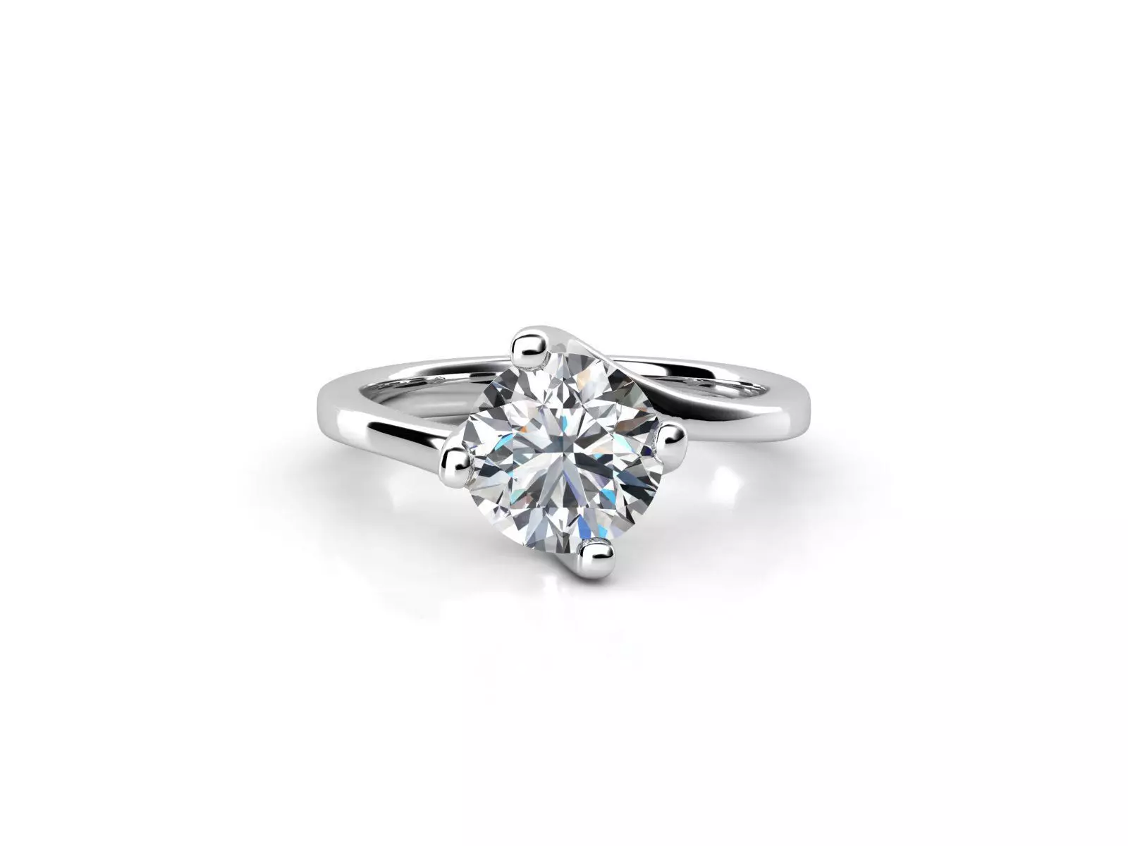 dmc-07 solitaire engagement ring with marquise cut diamond 3D print model