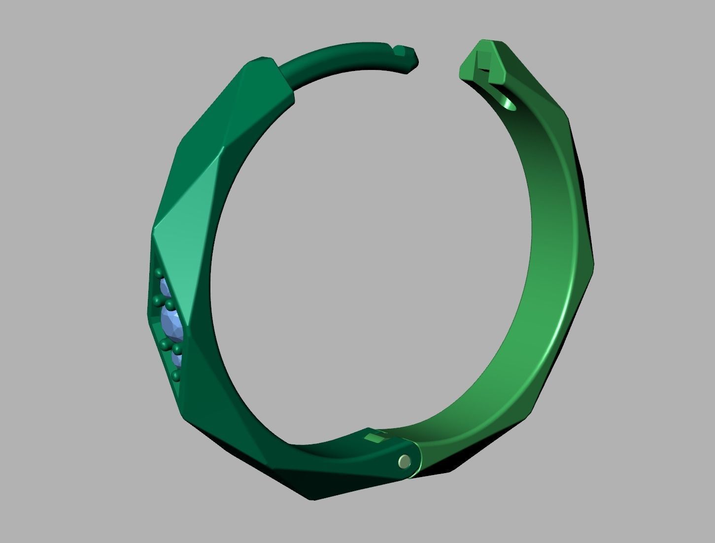 Facet Hoop earrings unique design 3dmodel 3D print model_13