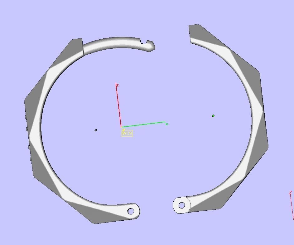 Facet Hoop earrings unique design 3dmodel 3D print model_15