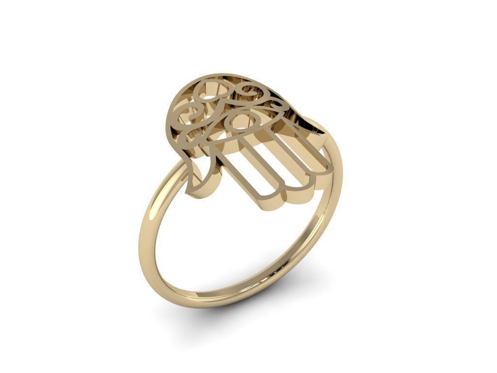 Jewelry Hamsah ring 3D print model_5