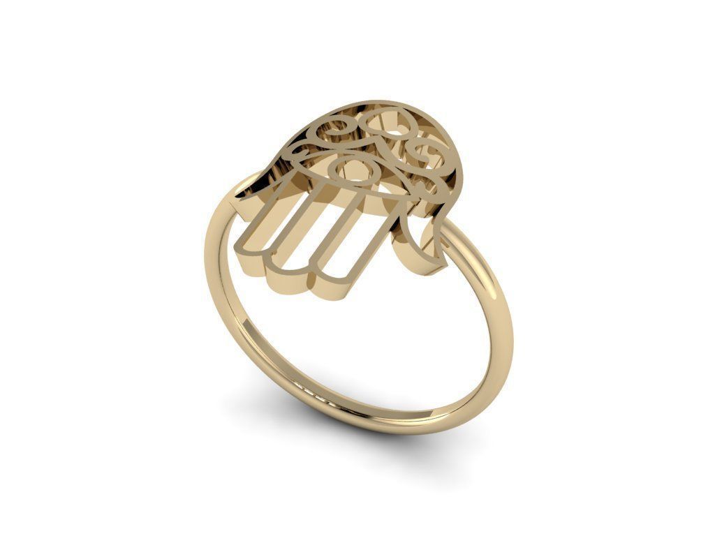 Jewelry Hamsah ring 3D print model_6