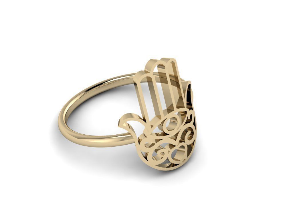 Jewelry Hamsah ring 3D print model_7