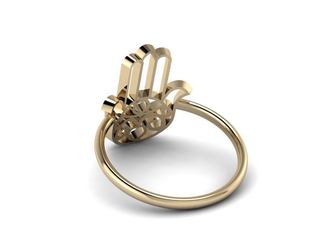 Jewelry Hamsah ring 3D print model_8