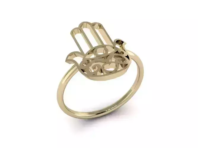 Jewelry Hamsah ring 3D print model