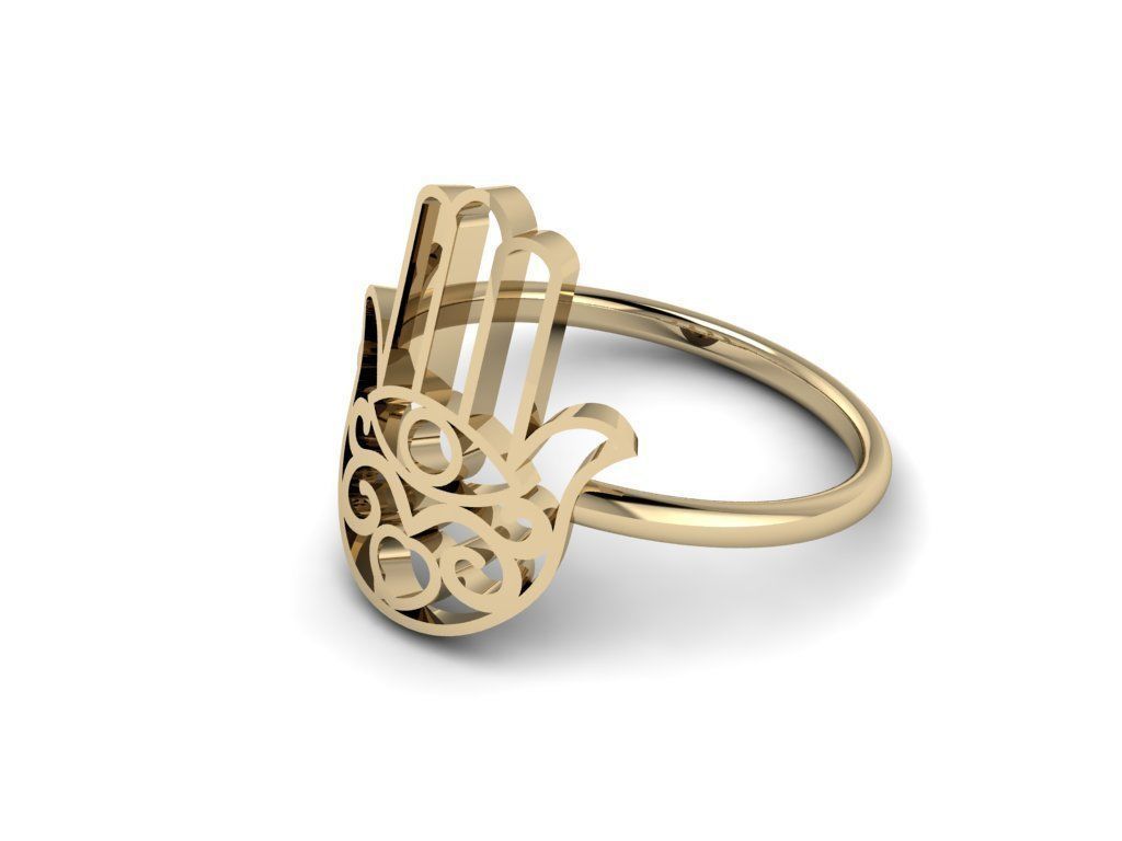 Jewelry Hamsah ring 3D print model_9