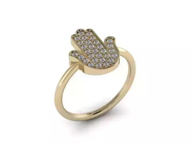 Jewelry Hamsah ring 01 3D print model