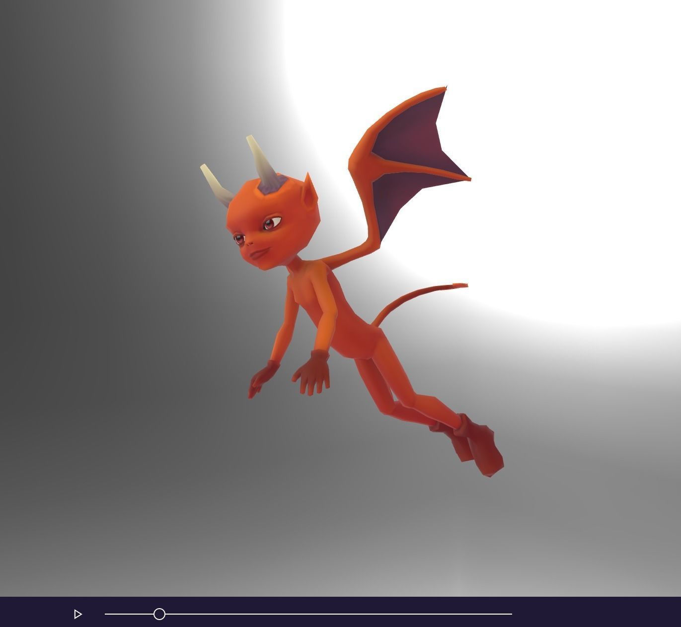 Syd Little Devil Character Low-poly 3D model_12