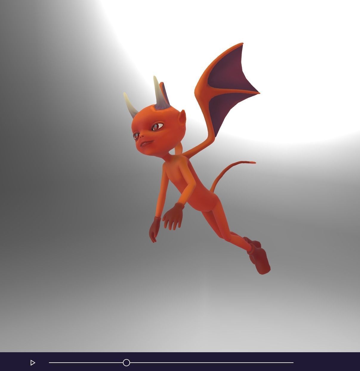 Syd Little Devil Character Low-poly 3D model_13