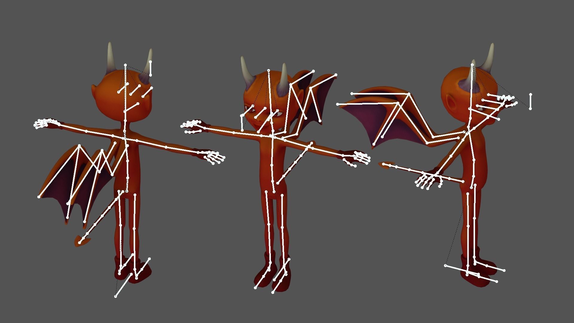 Syd Little Devil Character Low-poly 3D model_6