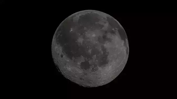 Photorealistic moon made in Blender