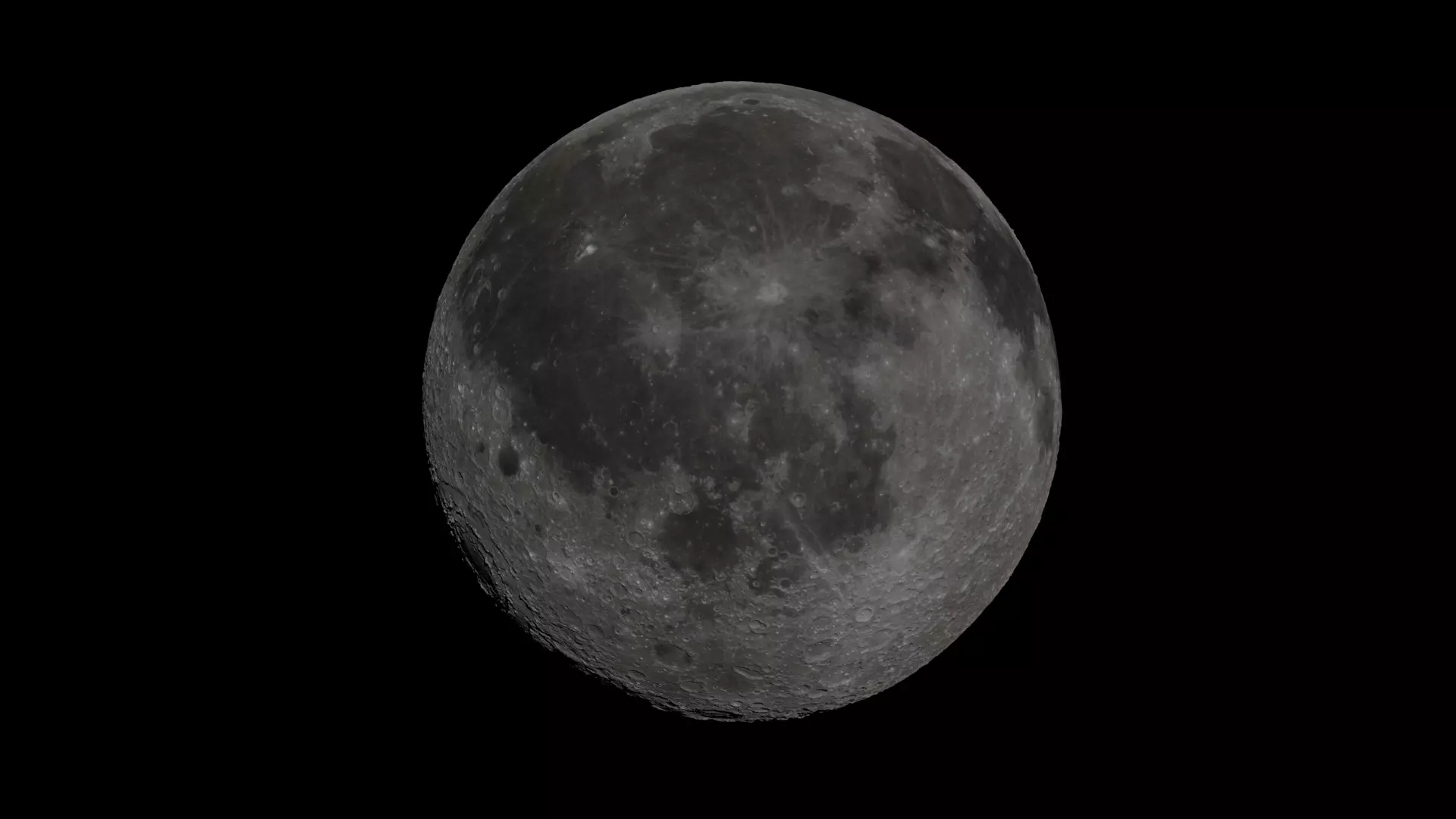 Photorealistic moon made in Blender 3D model_0