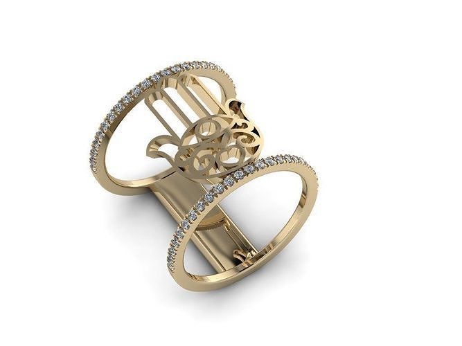 Jewelry Hamsah ring 02 3D print model