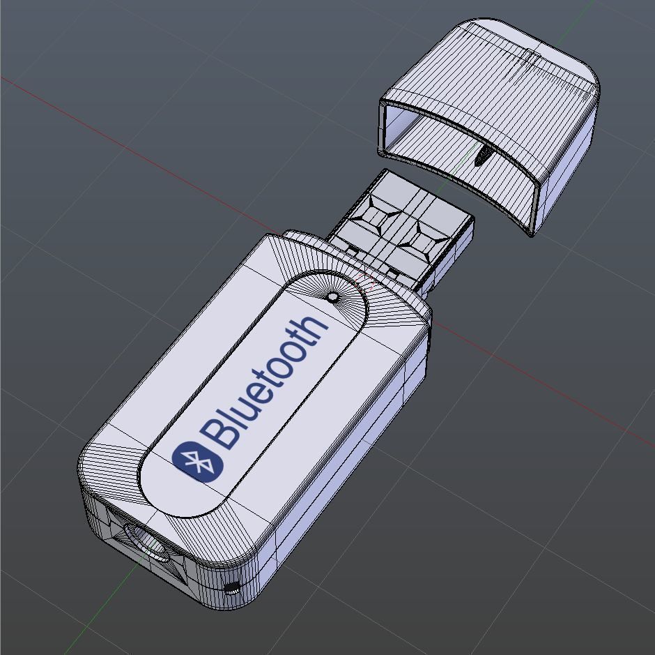 Usb Bluetooth 4 model B02 3D model_1